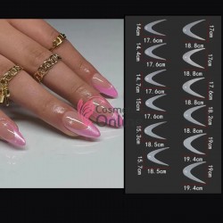 Stickere pentru tipsurile Polygel smart full duet system, Set 12 bucati TD1405